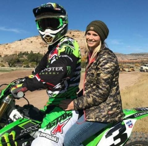 Kathy Tomac son Eli Tomac with Jessica.